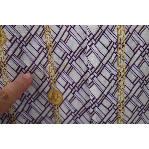 Vintage Versace Jeans Couture Shirt Mens XL Medusa Pattern Gold Chain Baroque - Picture 14 of 16